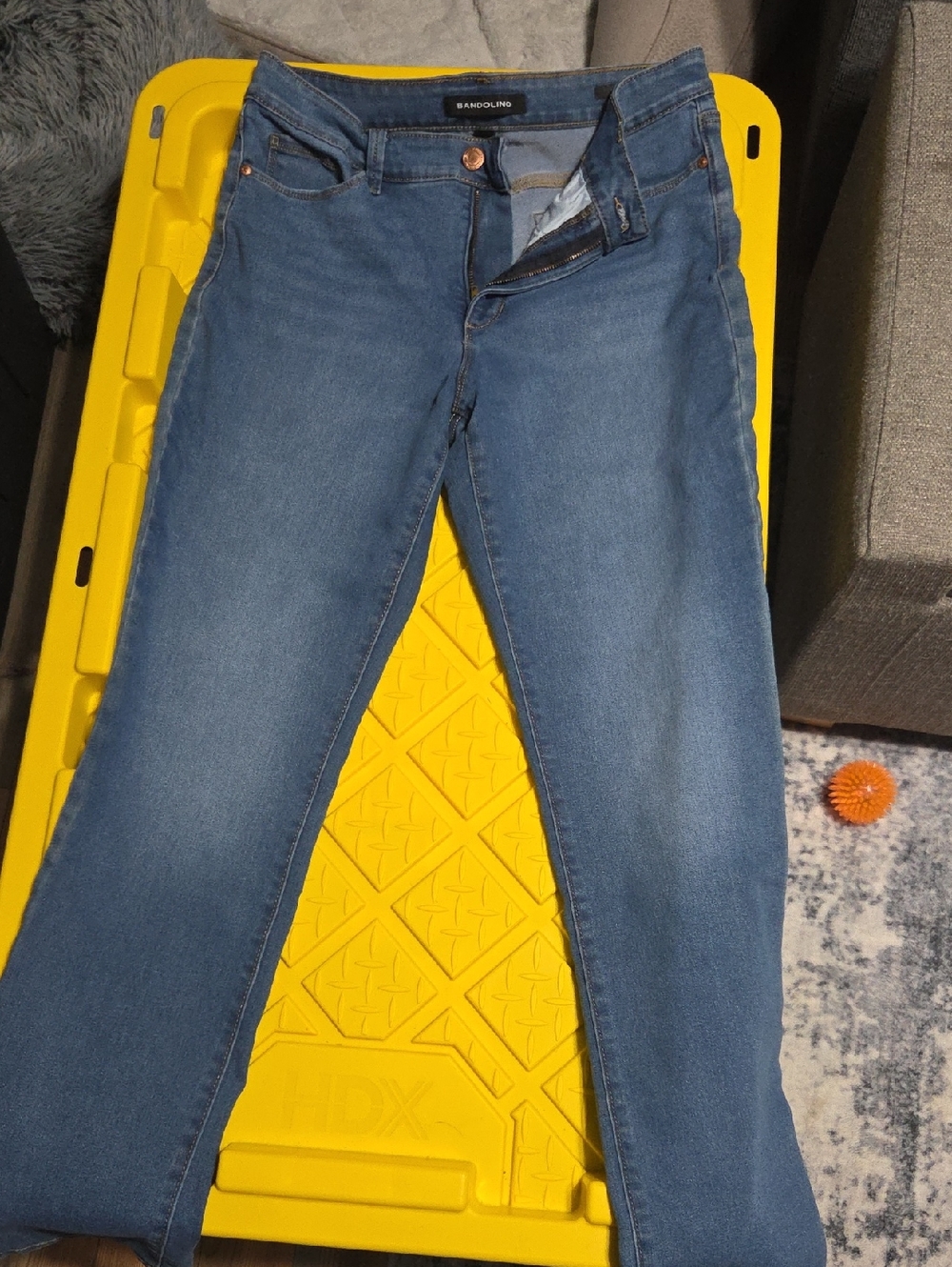 Bandolino Straight-Leg Blue Jeans